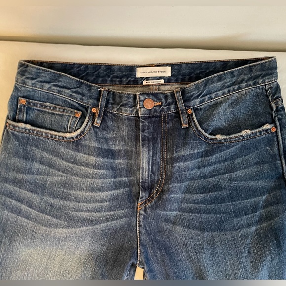 Isabel Marant Etoile High Rise Denim Jeans 38/US 6 - Blue Denim distressed - Picture 8 of 8